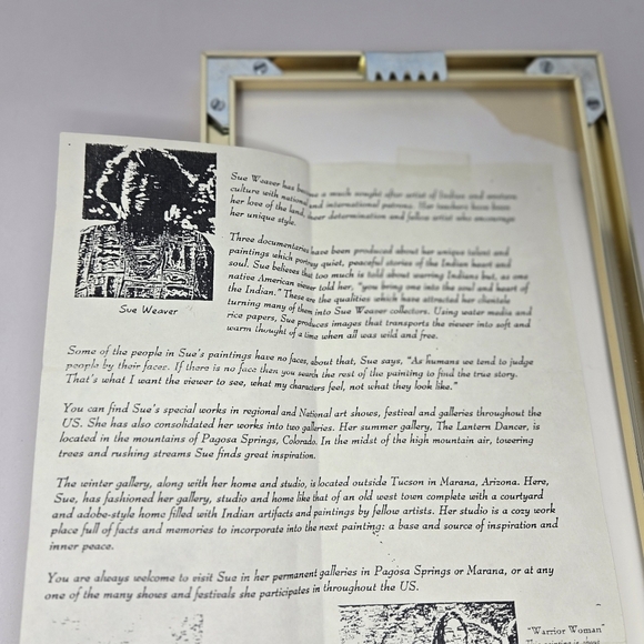 Sue Weaver Morning Star Watercolor Native Americans Tee Pee Forest Love Sayings - Picture 6 of 9